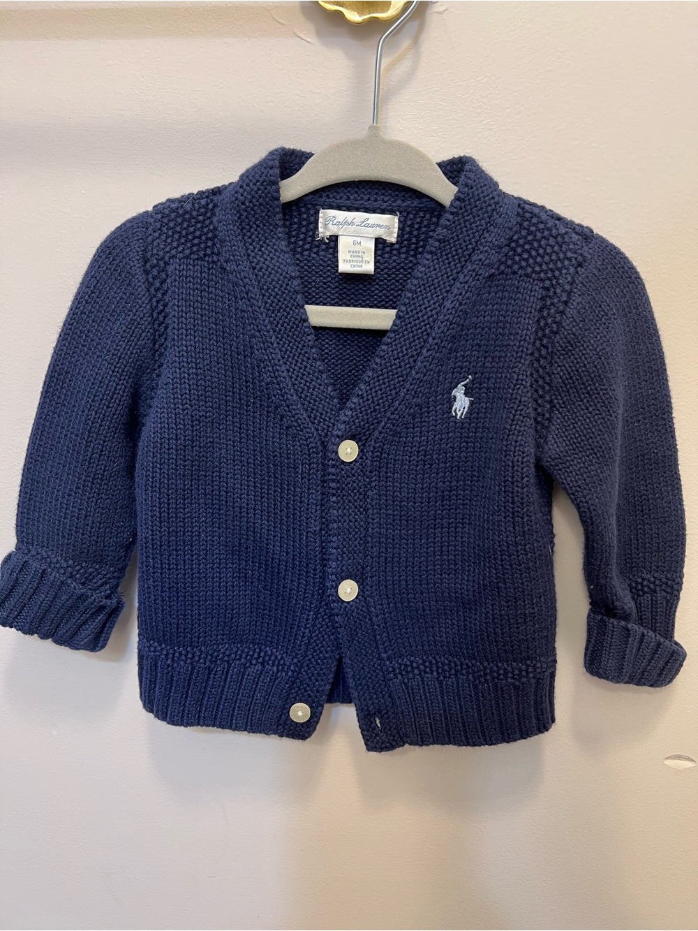 Ralph Lauren Navy Knit Cardigan